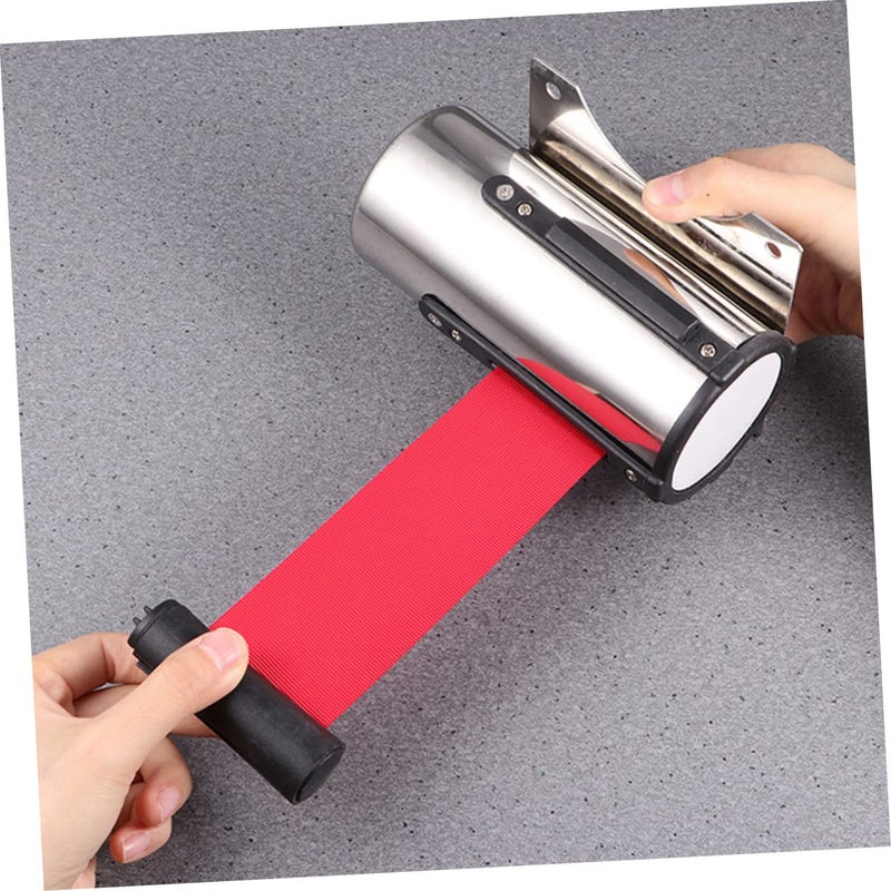 Unomor 3m Red Retractable Wall Mounted Safety Barrier Belt Isolation Tape - Image 2